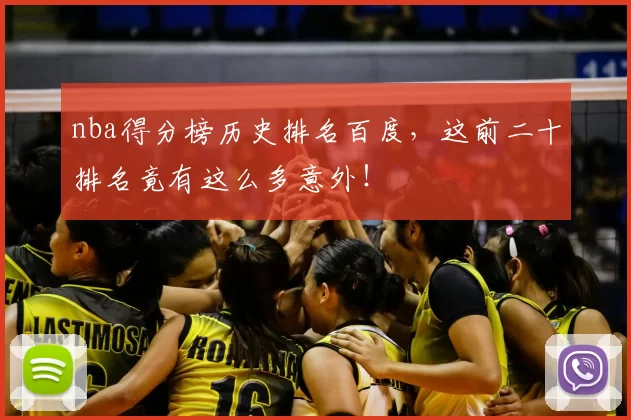 nba得分榜历史排名百度,这前二十排名竟有这么多意外!